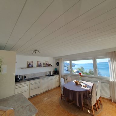 Küche mit Panoramablick